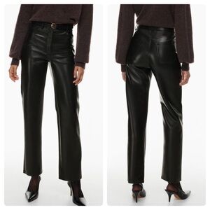Wilfred Melina High Waist Vegan Leather Black Pants